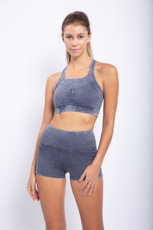 Acid Wash Extreme Racerback Sports Bra