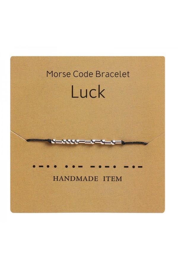 Luck Morse Code Bracelet