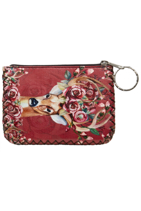 Printed Leather Coin Purse