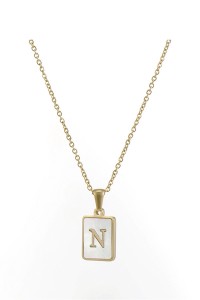 Alphabet Stainless Steel Necklace