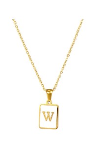 Alphabet Stainless Steel Necklace