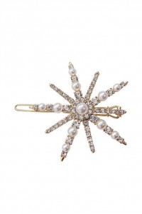 Star Pearl Rhinestone Hair Clip