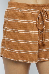 Waffle Knit Drawstring Lounge Shorts