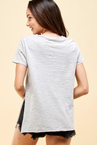 Mineral Washed Short Sleeve Top