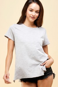 Mineral Washed Short Sleeve Top